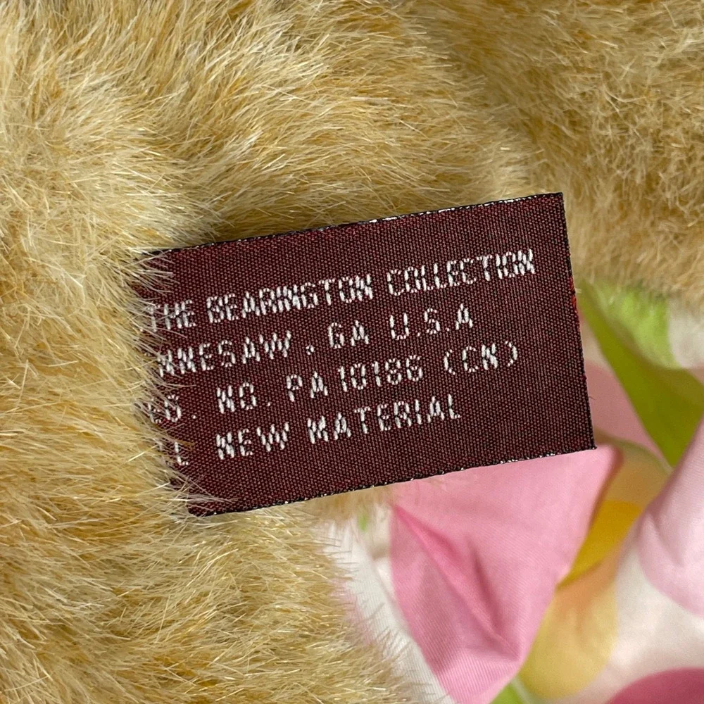 Vintage Bearington Collection Bella Buttons Teddy Bear Polka Dot Dress Plush